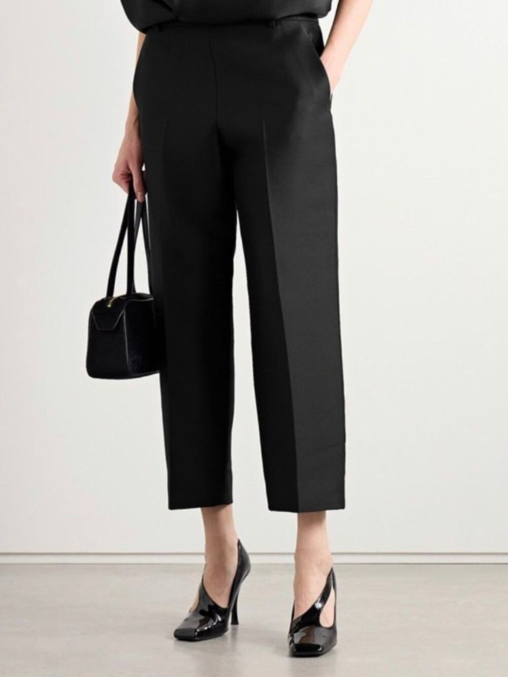 VINTAGE BANANA REPUBLIC 100% SILK CIGARETTE CROP TROUSERS Y2K SIZE 6